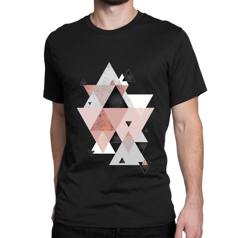 Geometric Compilation In Rose Gold And Blush Pink Classic T-shirt | Artistshot