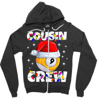 Billiard 9 Ball Play Pool Cousin Crew Christmas Lights Zipper Hoodie | Artistshot