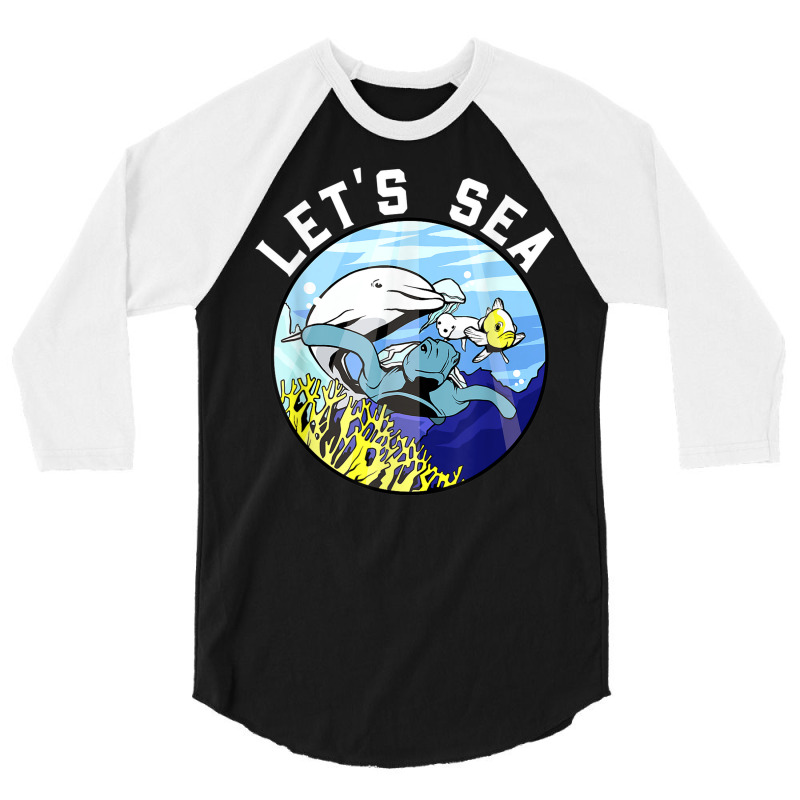 Marine Biologist Let's Sea! 3/4 Sleeve Shirt by Orchid | Artistshot