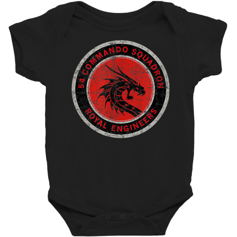 Distressed 54 Commando Squadron Baby Bodysuit by Fashzilla | Artistshot