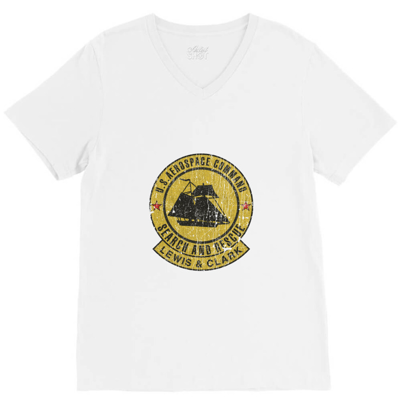 U.s.a.c. Lewis & Clark Crew Insignia, Event Horizon V-Neck Tee by tanahlampang | Artistshot