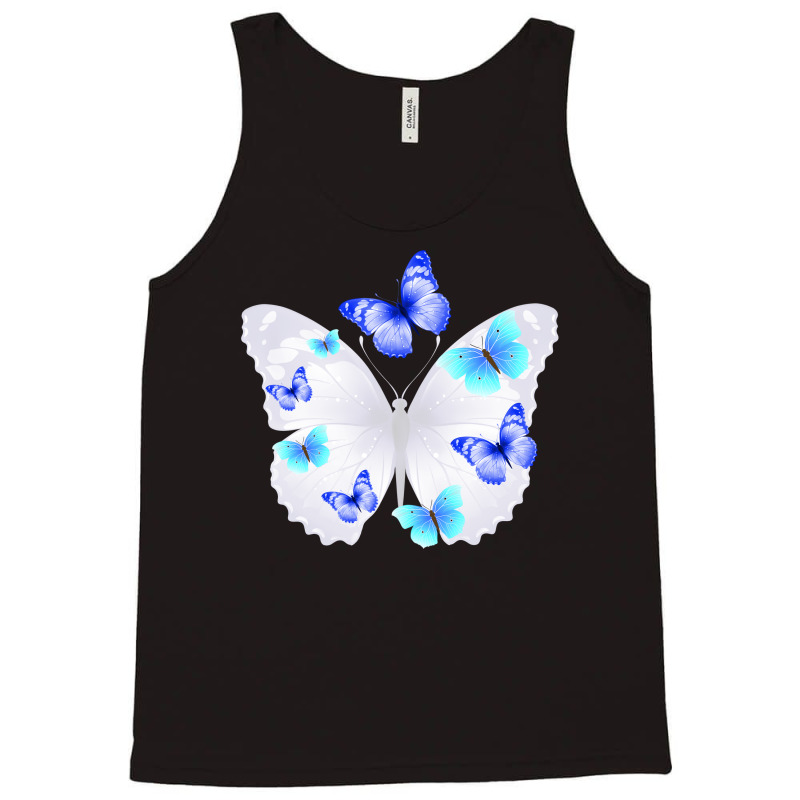 Light Blue Butterfly Tank Top | Artistshot