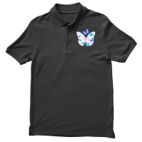 Light Blue Butterfly Men's Polo Shirt | Artistshot
