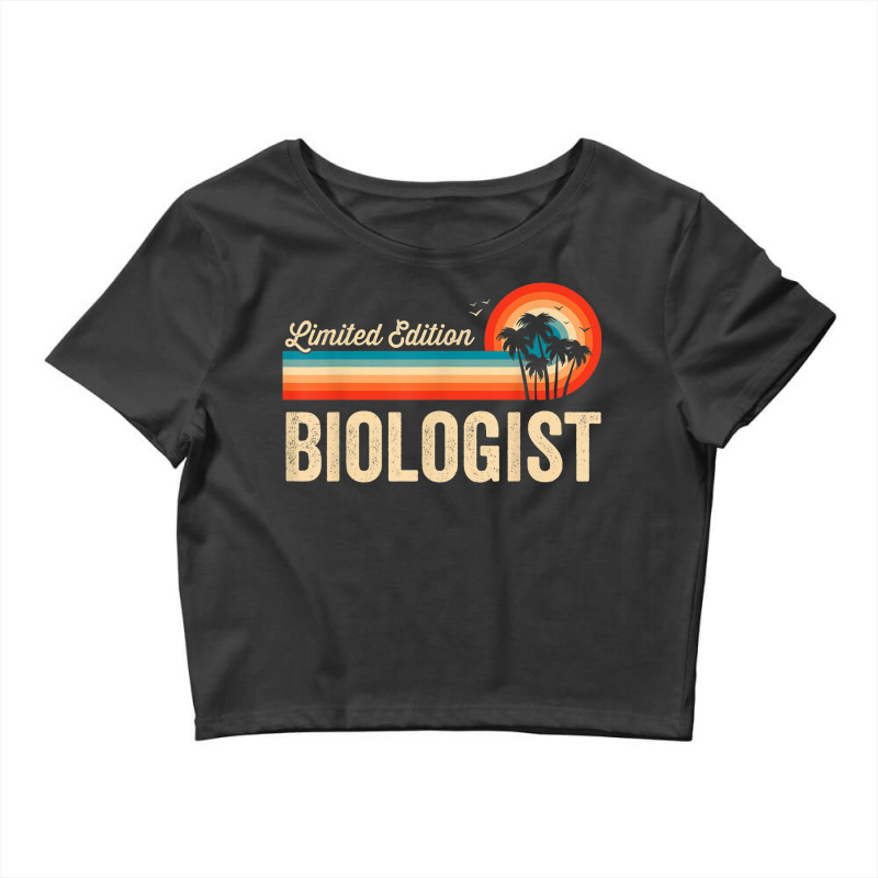 Biologist Funny Birthday Retro Vintage Men Women Dad Crop Top by Fashonus | Artistshot