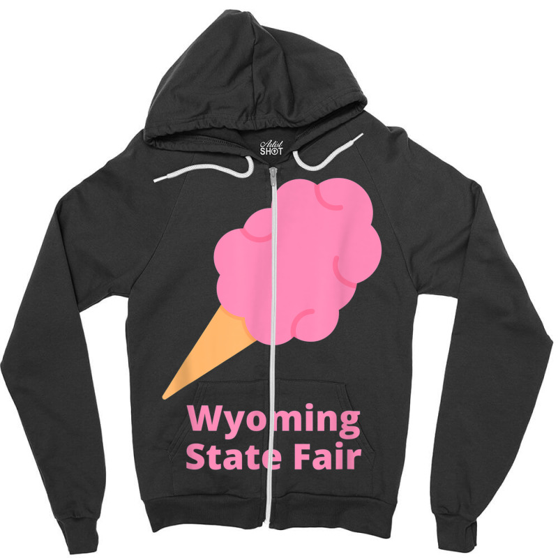 Wyoming State Fair Pink Cotton Candy County Fair Zipper Hoodie | Artistshot