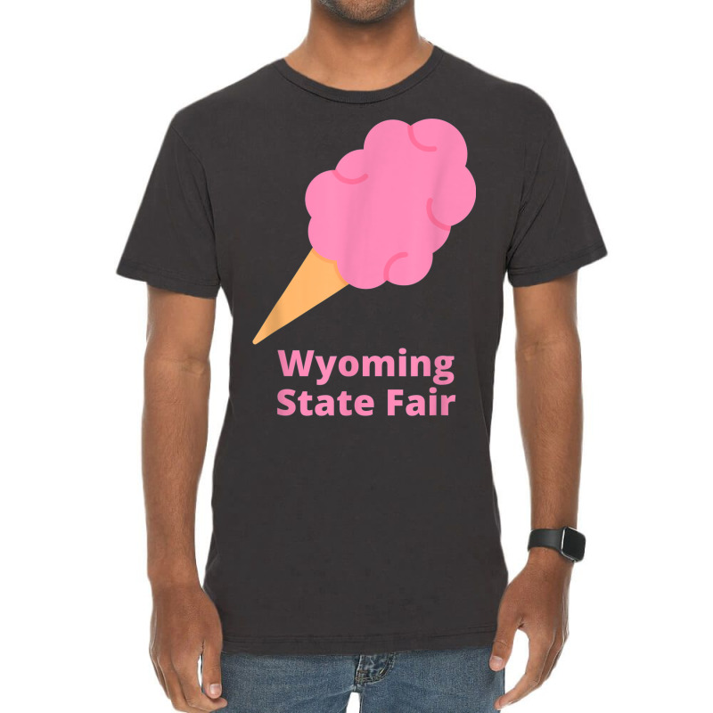 Wyoming State Fair Pink Cotton Candy County Fair Vintage T-shirt | Artistshot