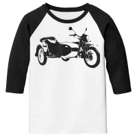 Sidecar Motorcycle  Vintage 3 Wheel Motorbike Tee T Shirt Youth 3/4 Sleeve | Artistshot