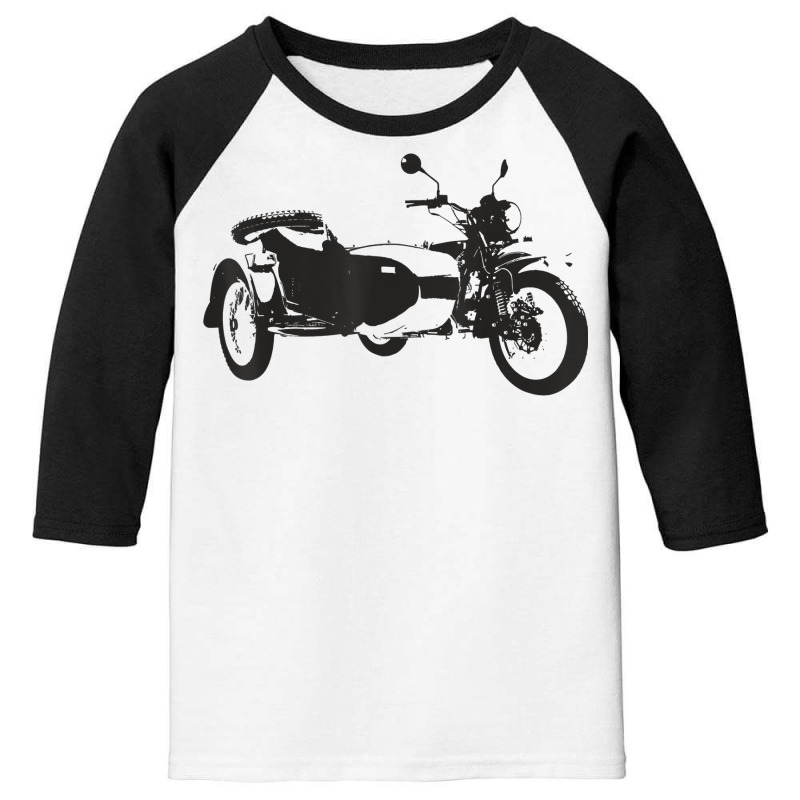 Sidecar Motorcycle  Vintage 3 Wheel Motorbike Tee T Shirt Youth 3/4 Sleeve by hudizhowav | Artistshot