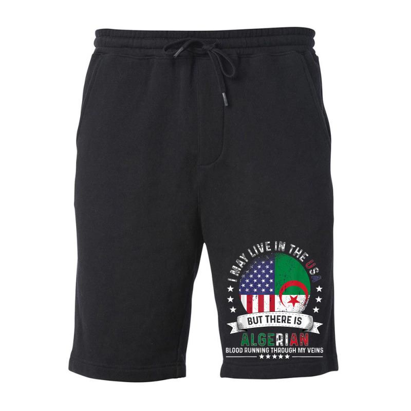 American Algerian Home In Us Patriot American Algeria Flag Fleece Short | Artistshot