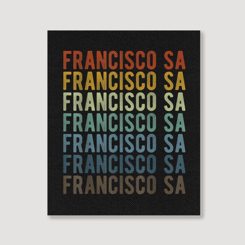 Francisco Sa City Brazil Retro Portrait Canvas Print | Artistshot