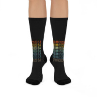 Francisco Sa City Brazil Retro Crew Socks | Artistshot