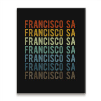 Francisco Sa City Brazil Retro Metal Print Vertical | Artistshot