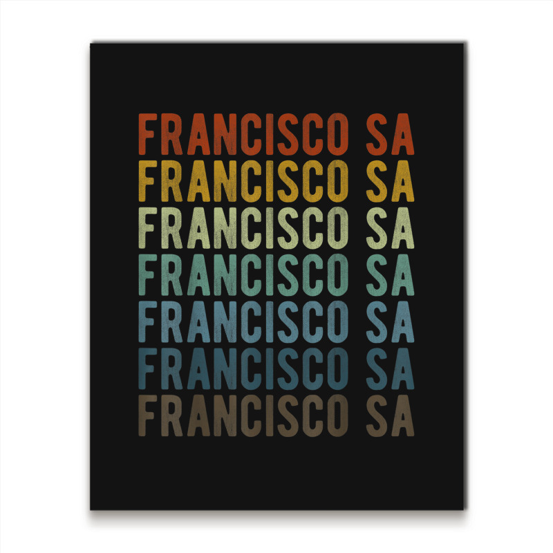 Francisco Sa City Brazil Retro Metal Print Vertical | Artistshot