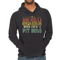 Funny Pit Boss Superhero Vintage For Men Dad Vintage Hoodie | Artistshot