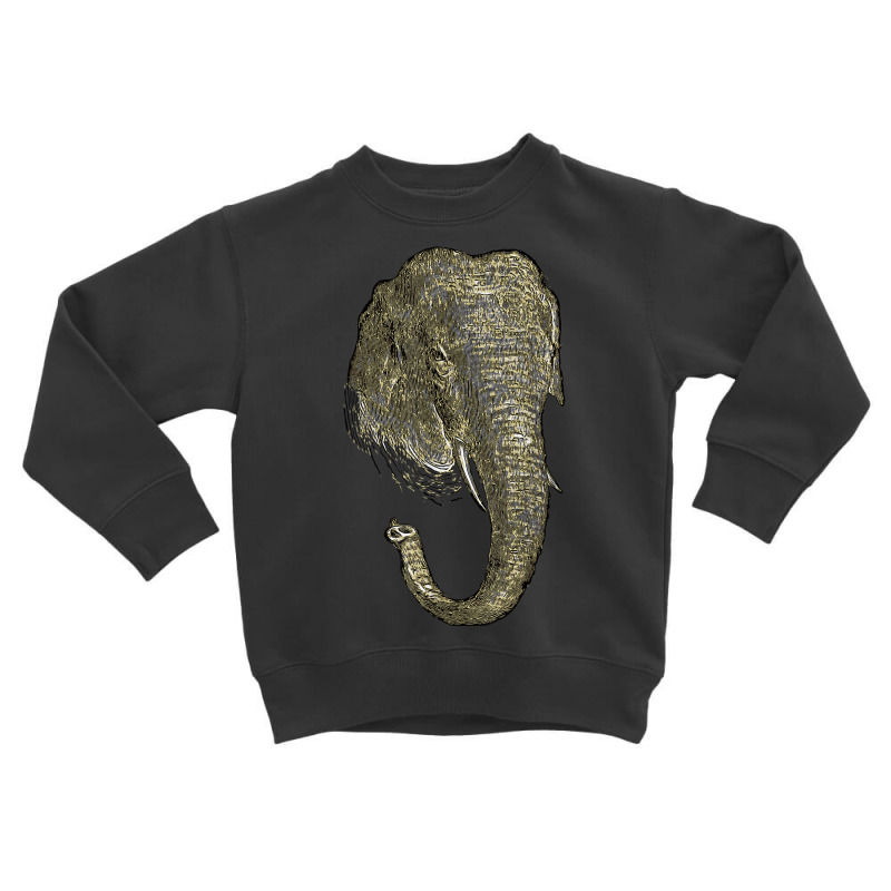 Graphic Novel Style Head And Trunk Of An Asiatic Elephant Toddler Sweatshirt by Stunner | Artistshot