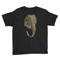 Graphic Novel Style Head And Trunk Of An Asiatic Elephant Youth Tee | Artistshot