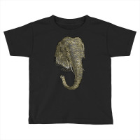 Graphic Novel Style Head And Trunk Of An Asiatic Elephant Toddler T-shirt | Artistshot