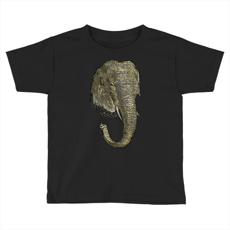 Graphic Novel Style Head And Trunk Of An Asiatic Elephant Toddler T-shirt by Stunner | Artistshot