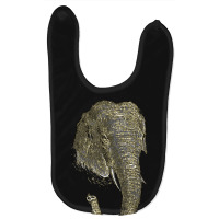 Graphic Novel Style Head And Trunk Of An Asiatic Elephant Baby Bibs | Artistshot