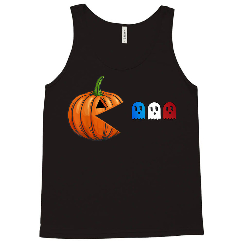 Halloween Pumpkin Ghosts Fun Striped Stars Tank Top | Artistshot