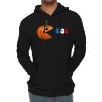 Halloween Pumpkin Ghosts Fun Striped Stars Lightweight Hoodie | Artistshot