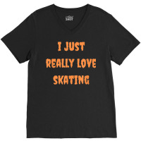 Skating Halloween Spooky Fall Autumn Goth And Gothic V-neck Tee | Artistshot