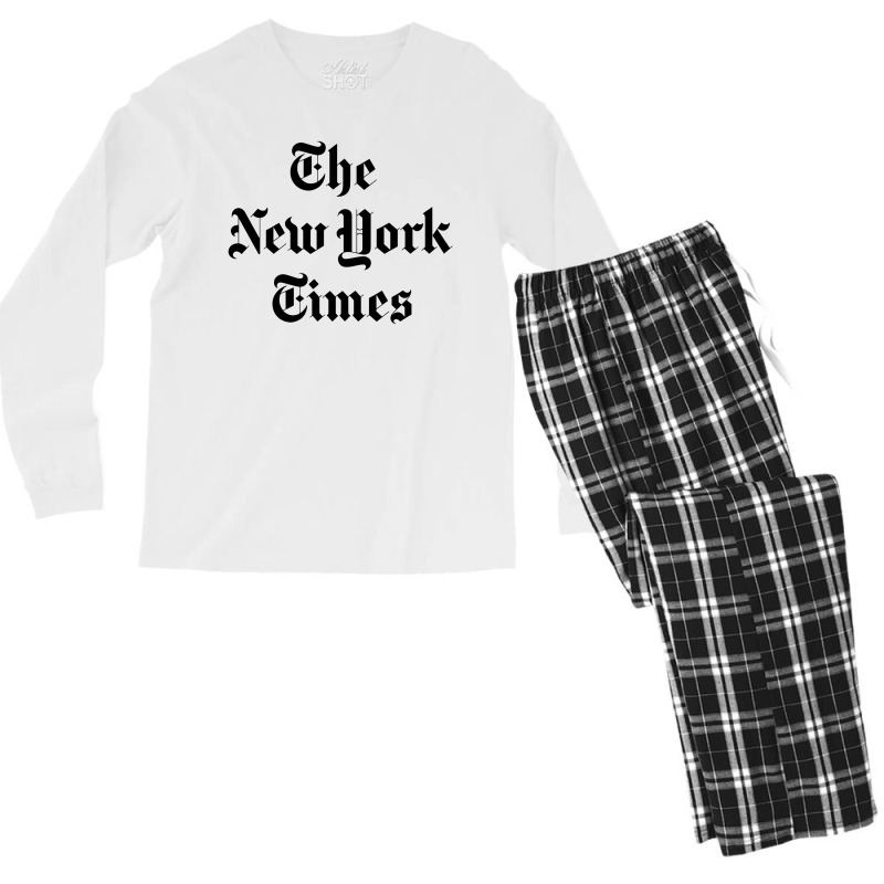 New York Times Men's Long Sleeve Pajama Set | Artistshot