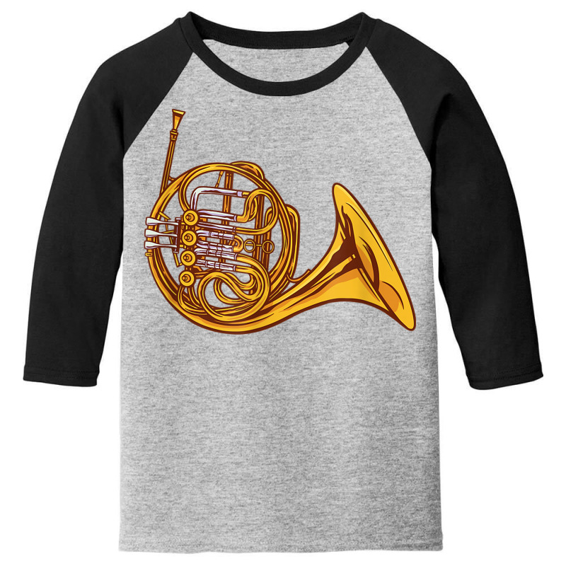 French Horn Instrument Music Youth 3/4 Sleeve by Lambent | Artistshot