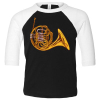 French Horn Instrument Music Toddler 3/4 Sleeve Tee | Artistshot