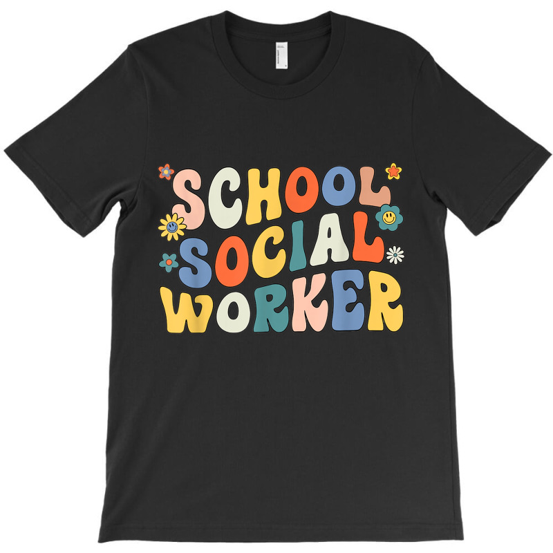 Groovy School Social Worker Coping Skills Back To School T-shirt | Artistshot