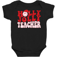 Christmas Teacher Face Smile Teach Xmas Holiday Elementary Baby Bodysuit | Artistshot