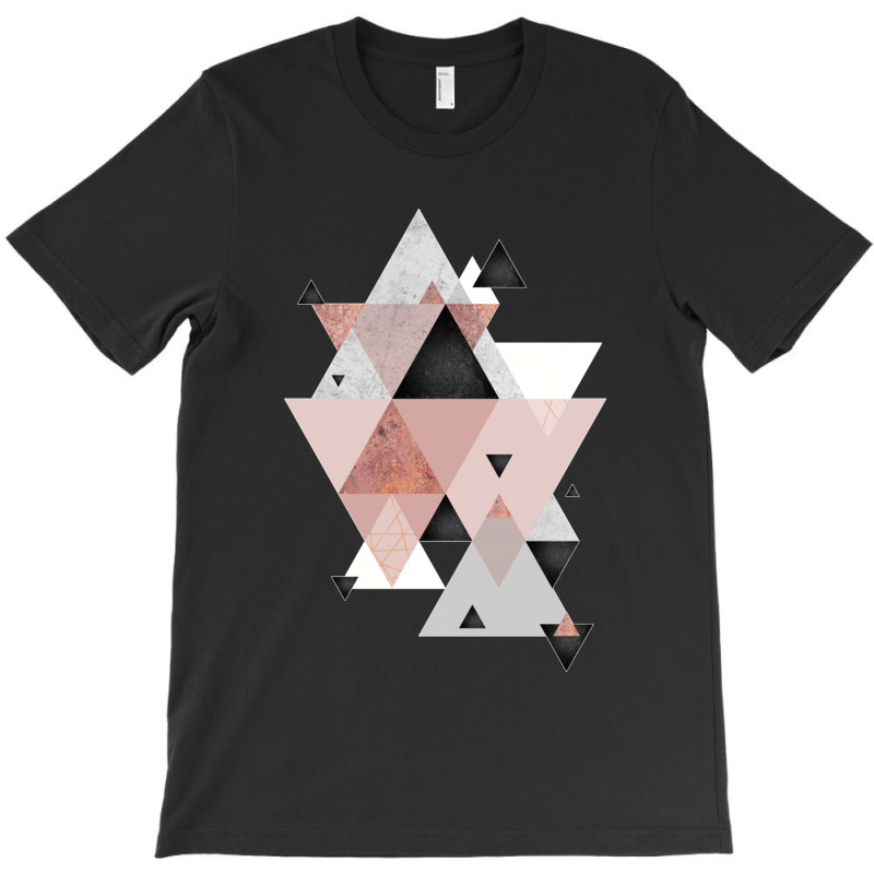 Geometric Compilation In Rose Gold And Blush Pink T-shirt | Artistshot