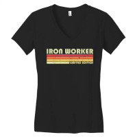 Iron Worker Funny Job Title Profession Birthday Worker Idea Women's V-neck T-shirt | Artistshot