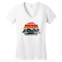 Amity Island Welcomes You Enjoy The Sand Surf And Fun Women's V-neck T-shirt | Artistshot