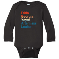 Frida Georgia Yayoi Artemisia Louise Long Sleeve Baby Bodysuit | Artistshot