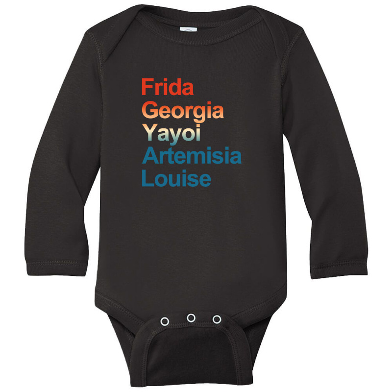 Frida Georgia Yayoi Artemisia Louise Long Sleeve Baby Bodysuit by autlu2024 | Artistshot