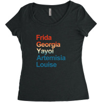 Frida Georgia Yayoi Artemisia Louise Women's Triblend Scoop T-shirt | Artistshot