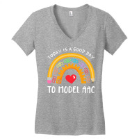 Today Is A Good Day To Model Aac Slp Speech Language Slpa Premium T Sh Women's V-neck T-shirt | Artistshot