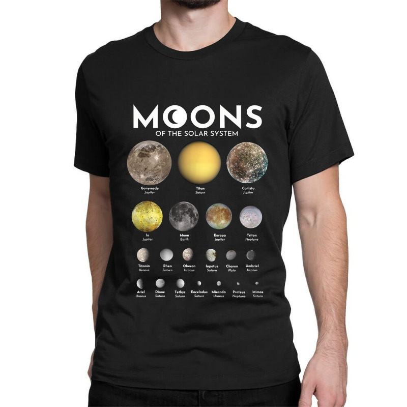Moons Solar System Astronomy Astrophysics Science Space Classic T