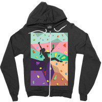 Wall Climbing Indoor Rock Climbers Action Sports Alpinism Zipper Hoodie | Artistshot