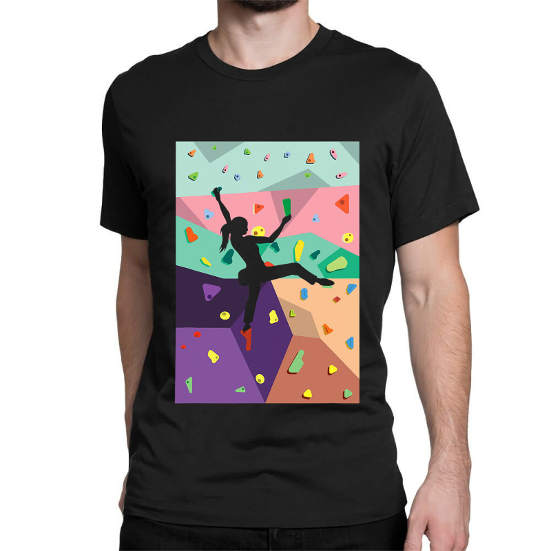 Wall Climbing Indoor Rock Climbers Action Sports Alpinism Classic T-shirt | Artistshot