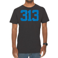 Detroit 313 Area Code   Grit   Sports Fan   Detroiter Fan T Shirt Vintage T-shirt | Artistshot