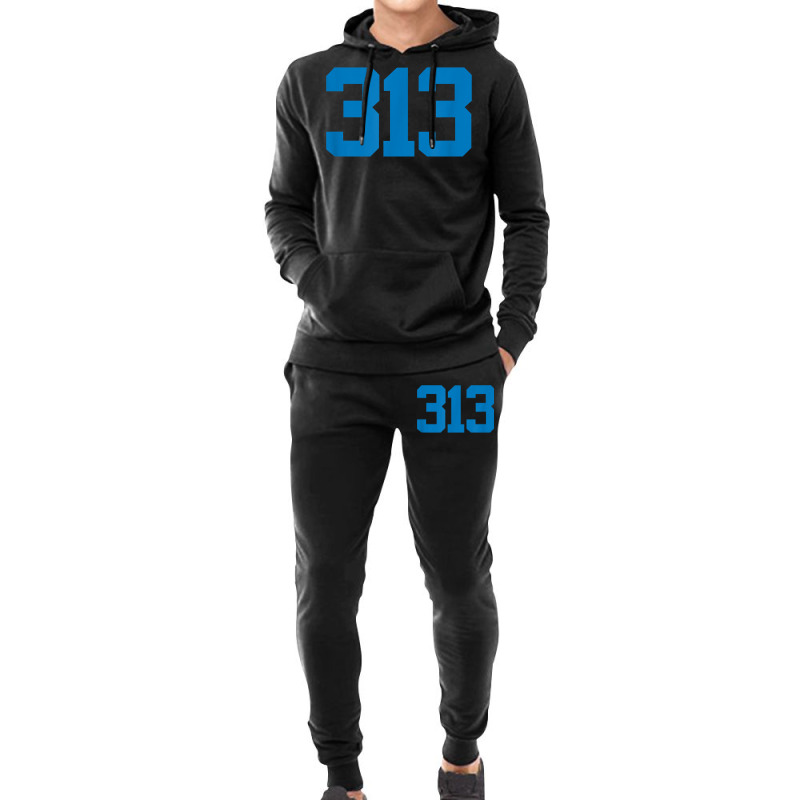 Detroit 313 Area Code   Grit   Sports Fan   Detroiter Fan T Shirt Hoodie & Jogger set by cm-arts | Artistshot