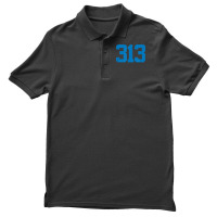 Detroit 313 Area Code   Grit   Sports Fan   Detroiter Fan T Shirt Men's Polo Shirt | Artistshot