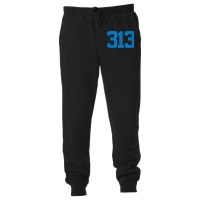 Detroit 313 Area Code   Grit   Sports Fan   Detroiter Fan T Shirt Unisex Jogger | Artistshot