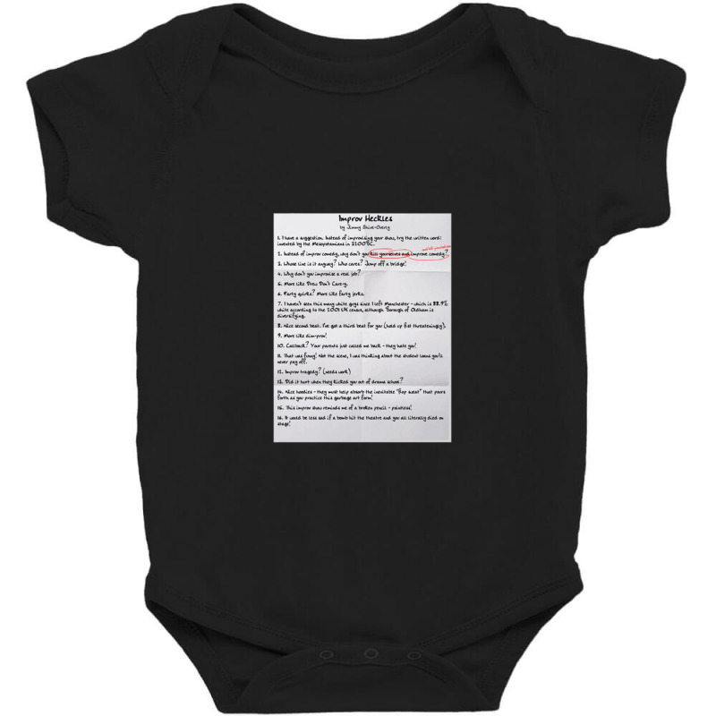 Improv Heckles By Jimmy Shive Overly Comedy Baby Bodysuit by telutiga | Artistshot