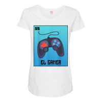 El Gamer Video Games Funny Mexican Lottery Parody Graphic T Shirt Maternity Scoop Neck T-shirt | Artistshot