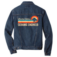 Ceramic Engineer Funny Birthday Retro Vintage Men Dad Men Denim Jacket | Artistshot