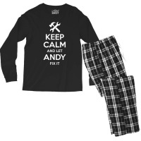 Andy Fix Quote Funny Birthday Personalized Name Gift Idea Men's Long Sleeve Pajama Set | Artistshot