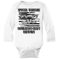 Us Naval Swcc (back Design) Pullover Hoodie Long Sleeve Baby Bodysuit | Artistshot